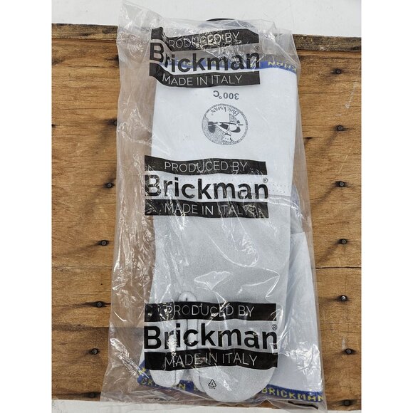 New Brickman 300 Degree Leather Oven Gloves 3 Finger Italy 902/15